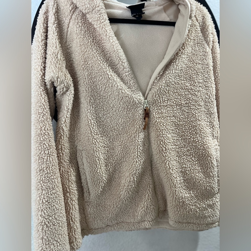 Burton Women's Tan Cream Teddy Jacket Womens Med EUC Sherpa - Picture 9 of 11